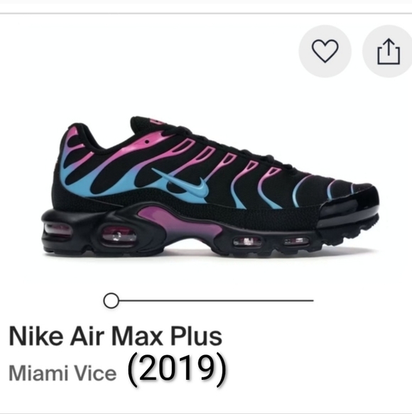 Nike Air Max Plus Rare Miami Vice (2019) Black and Pink Sneakers Mens SZ 11 EUC - Picture 1 of 10